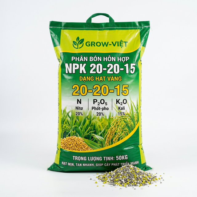 Phân bón NPK 20-20-15 nhập khẩu Nga