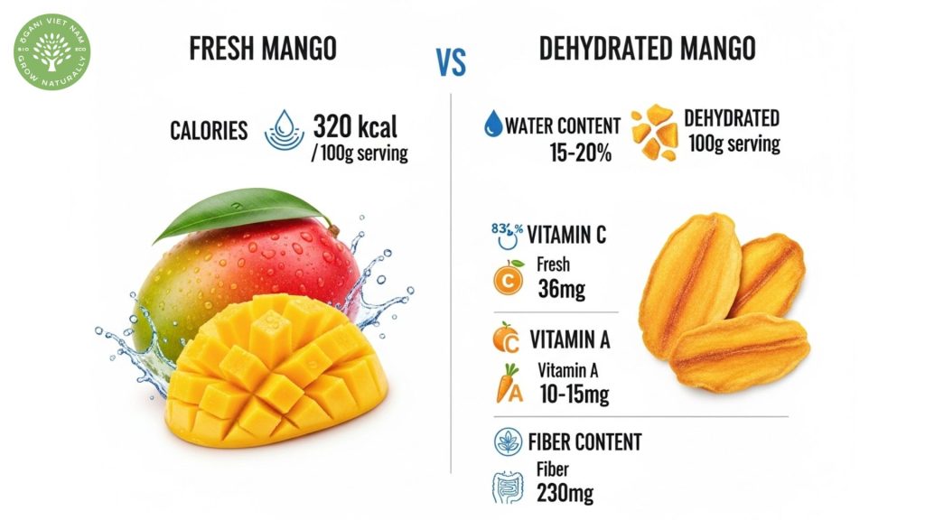 dehydrated mango nutrition