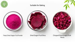 baking with dried red dragon fruit