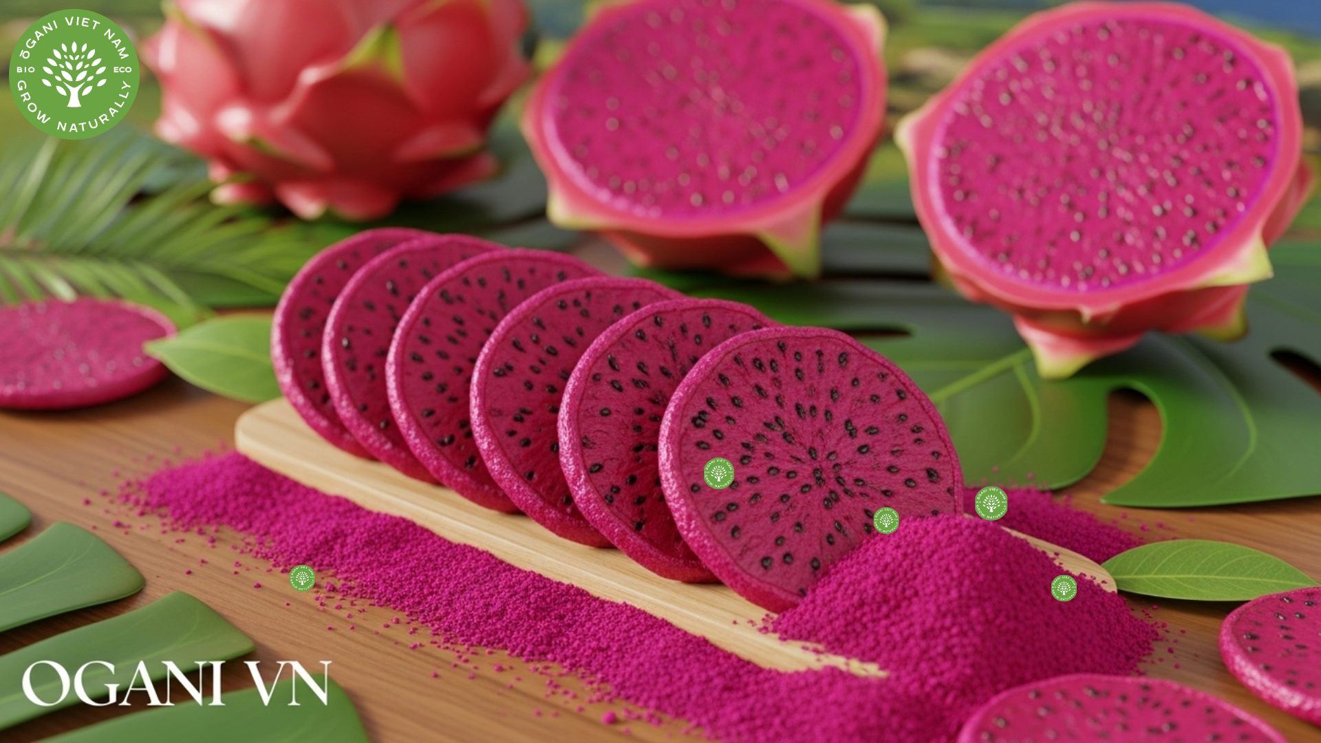 dried red dragon fruit