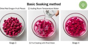 rehydrate dried red dragon fruit