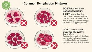 rehydrate dried red dragon fruit