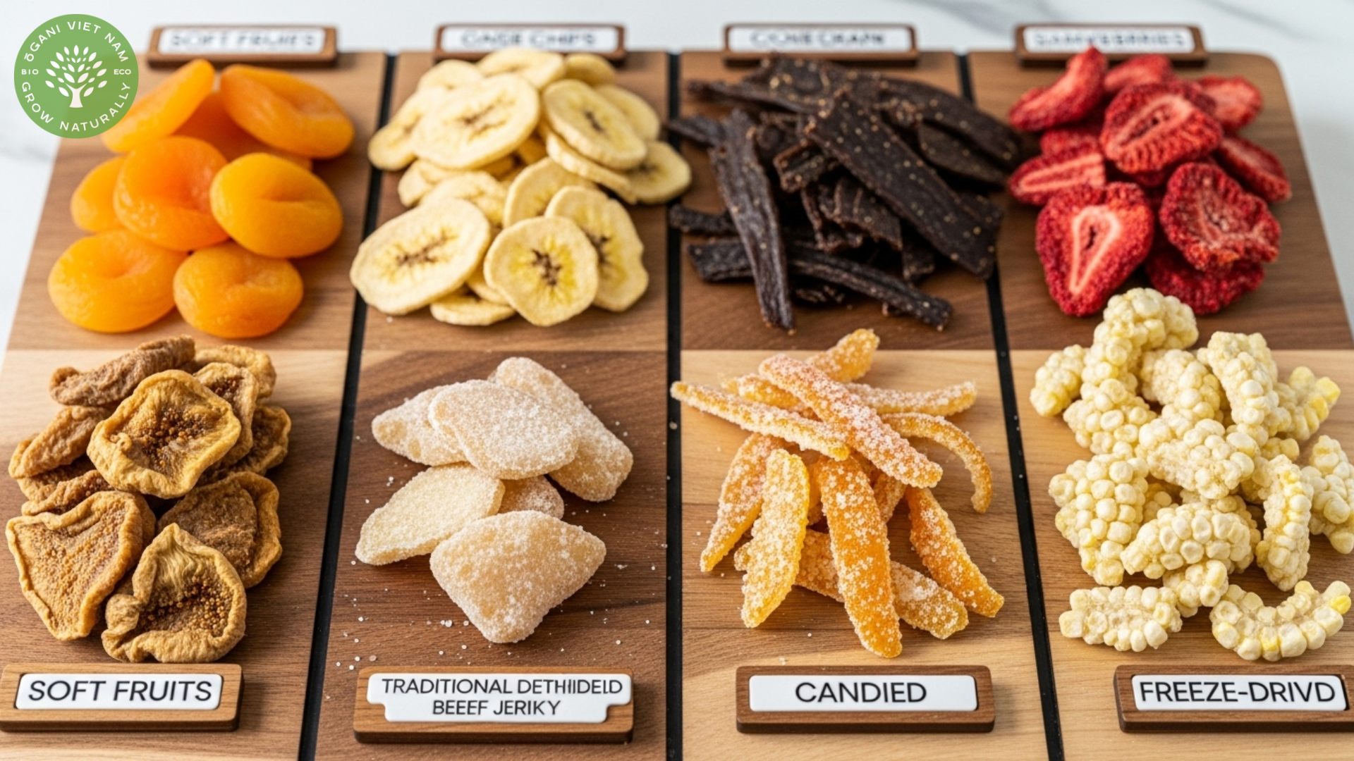 soft dried vs regular vs candied vs freeze dried