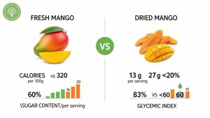 is dried mango high in sugar